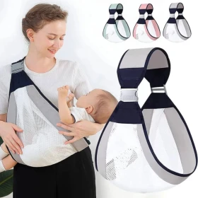 Horizontal foldable belt baby carrier