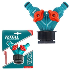 Total Plastic 2-Way Hose Connector - Thhc1202